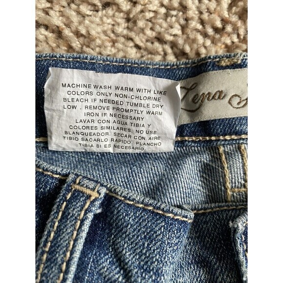 VINTAGE ZENA Jeans Bootcut Mid Rise Embroidered Floral Womens Size 8 Cot… - Picture 6 of 10